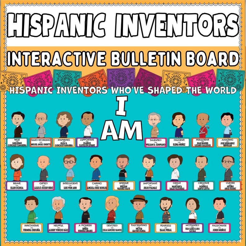 Hispanic Inventors List Hispanic Heritage Month Bulletin Board I Am Inventors Who've Shaped the ...