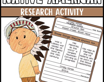 Native American Heritage Month Research Project Activity | Social Emotional