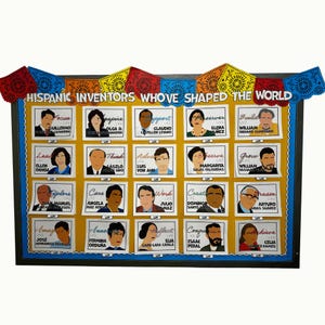 Hispanic Heritage Month Inventors Poster Bulletin Board - Etsy
