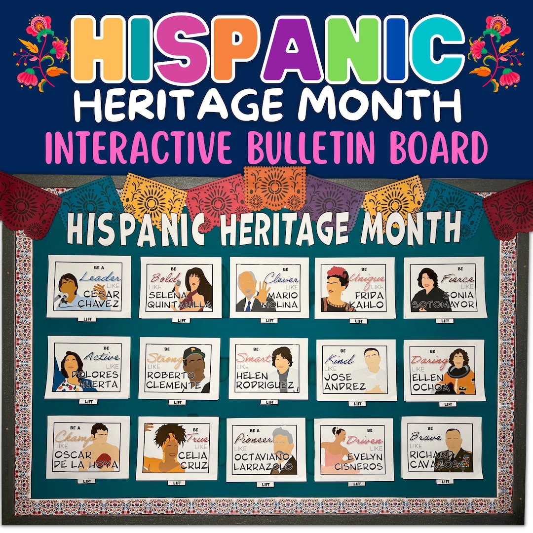 Hispanic Heritage Month Bulletin Board Interactive Posters Etsy