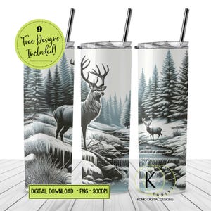 Retro Deer Wilderness Scene Tumbler Wrap, Nineties Vintage Buck And Doe Deer Shirt, Boho 90s Nostalgia Crewneck Sweatshirt