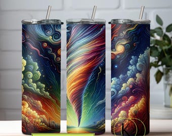 Tornado Twister Tumbler Wrap 20 oz Skinny Tumbler Sublimation Design PNG | Storm Weather Digital Download | Instant Download