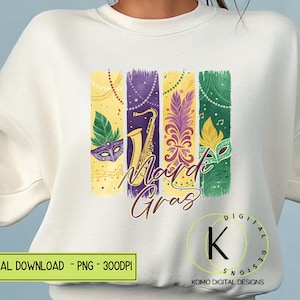 Karneval PNG, Aquarell Maske PNG, Pinselstrich Mardi Gras Clipart, Perlen & Jazz PNG, Königskuchen, Sublimation digitaler Download, New Orleans