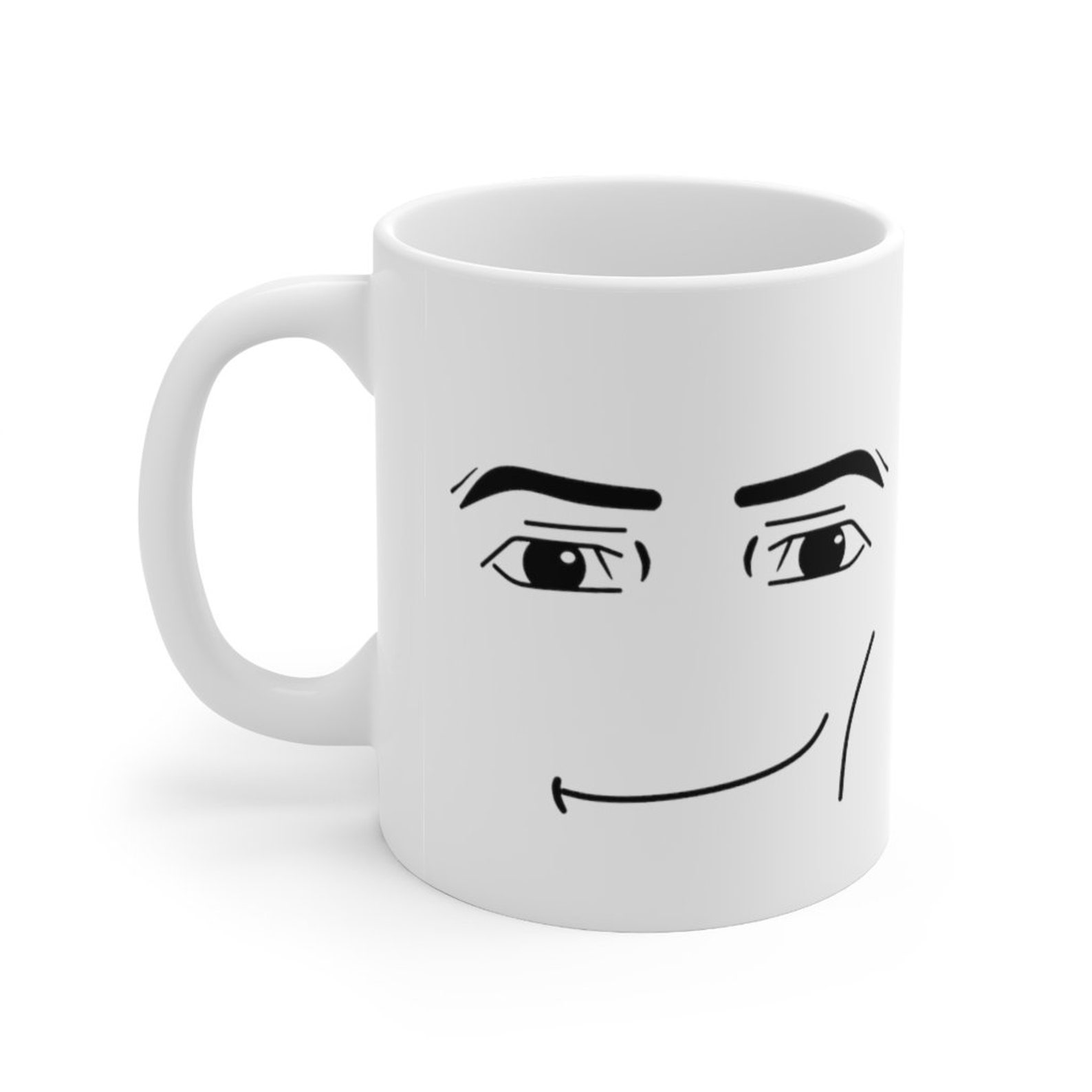 ROBLOX MAN FACE Mug Funny Gamer Birthday Gift Serious Guy Etsy UK
