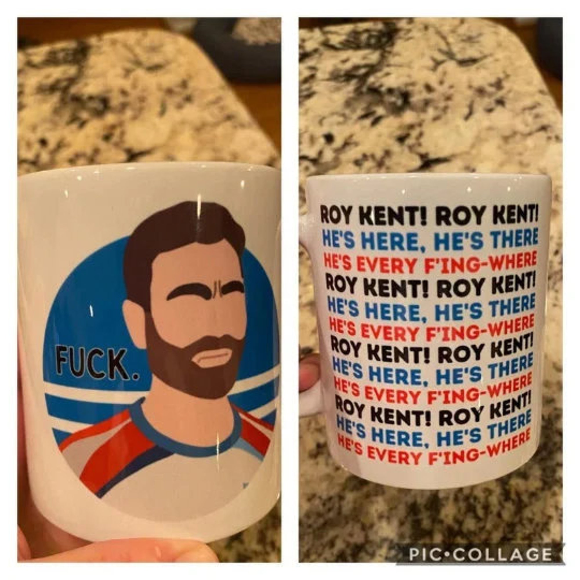 Roy kent mug he's here he's there he's everywhere mug