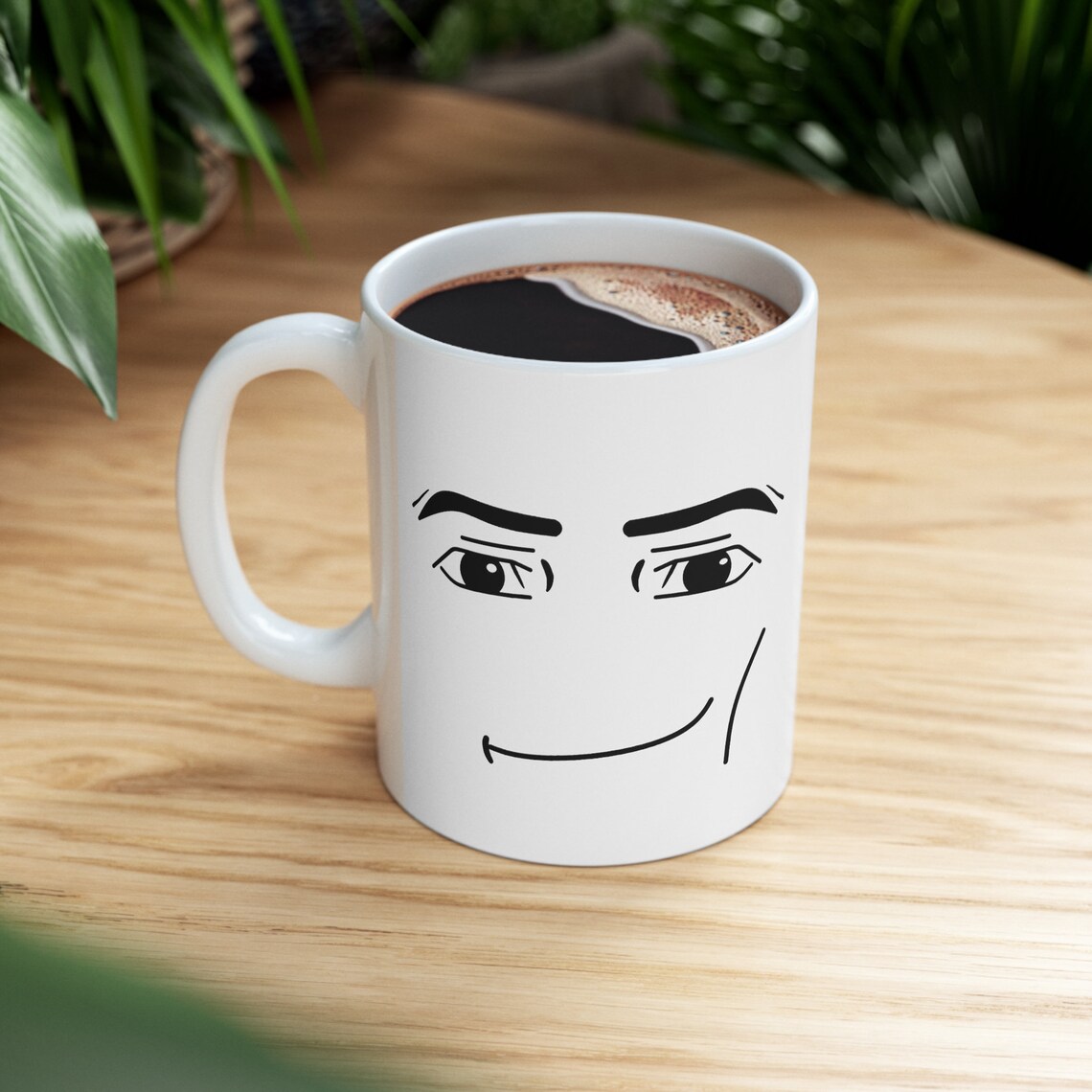 Roblox Mug Roblox Man Face Mug Funny Gamer Gifts Roblox Etsy