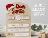Dear Santa Sign SVG Bundle: Christmas Laser Cut File (Digital Download)
