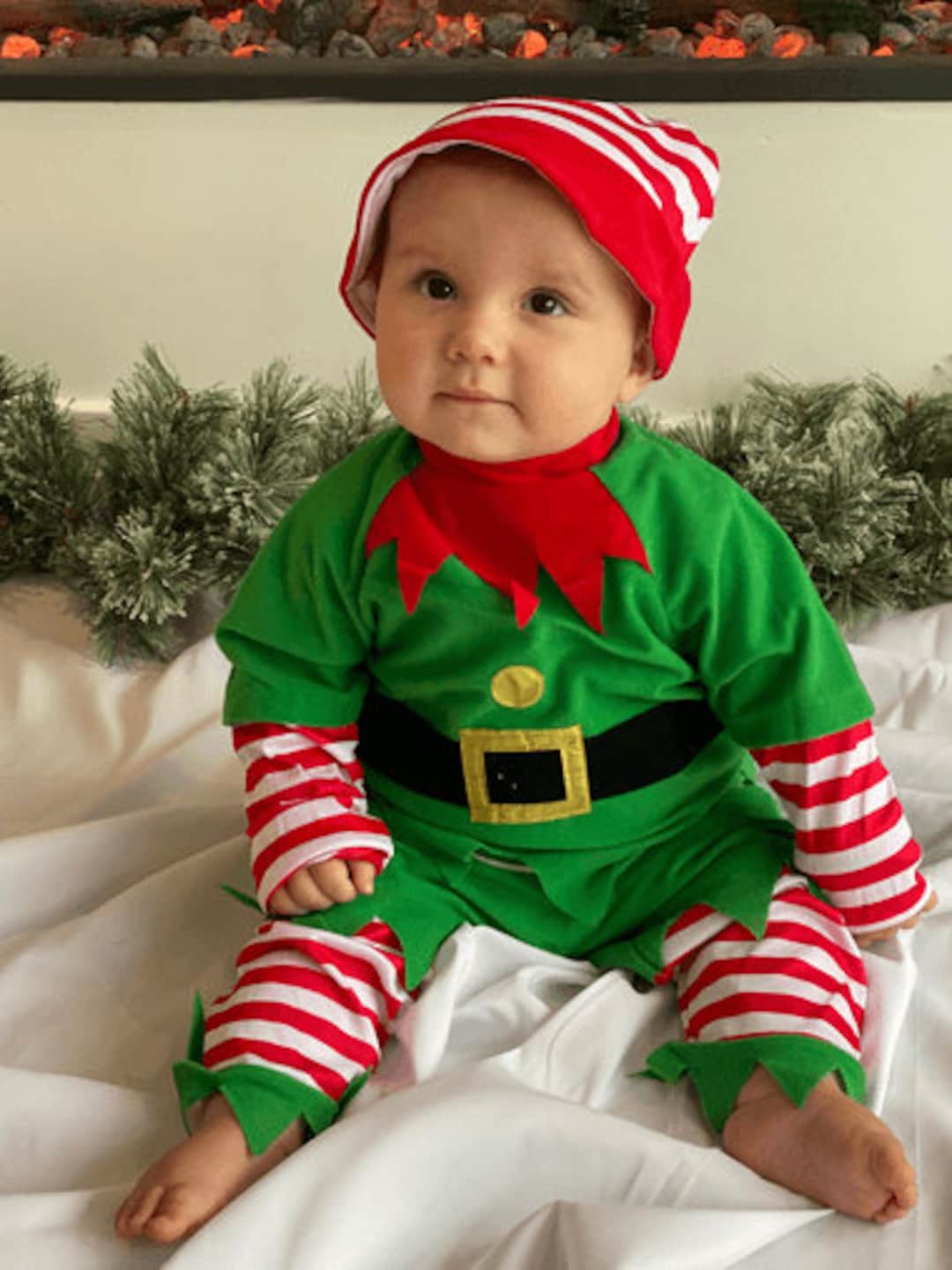 Fancy Dress Christmas Elf Costume For Baby Boy Baby Boy Elf Outfit Top