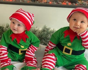 Baby Toddler Elf Fancy Dress Costume With Personalised Pack