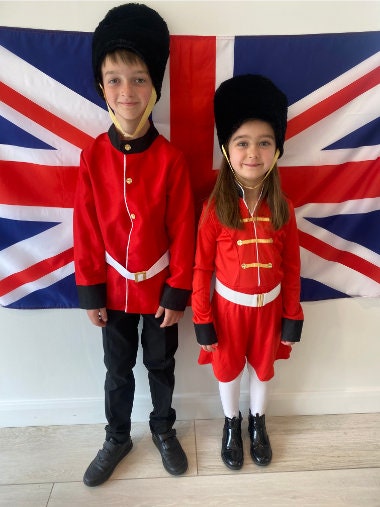 Royal Guard Children's London Fancy Dress Costume With Personalisation and  Activity Pack - Etsy