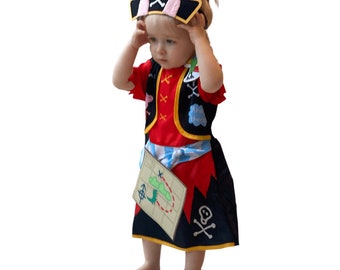 Peppa Pig Toddler Pirate Fancy Dress Costume With Personalised Keepsake and Packaging