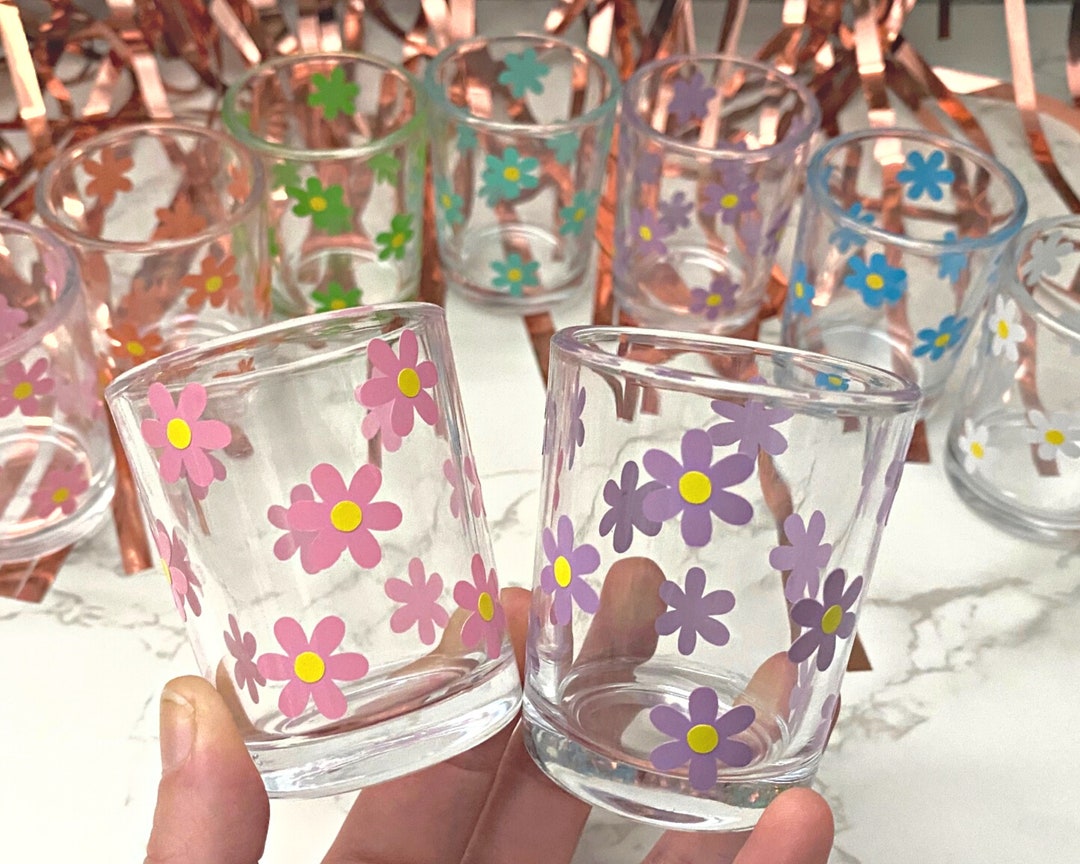 Shot Glasses, Cute Shot Glass, Custom Shot Glasses, Daisy Shot Glass