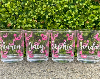 Custom Shot Glass with Name, Bachelorette Party Favor, 21st Birthday Gift, Wedding Shot Glasses, Bridesmaid Proposal, Bar Cart Accessory