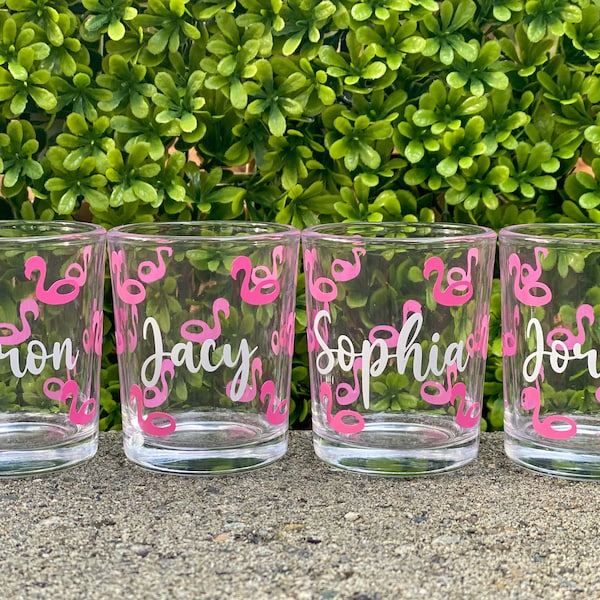 Custom Shot Glass with Name, Bachelorette Party Favor, 21st Birthday Gift, Wedding Shot Glasses, Bridesmaid Proposal, Bar Cart Accessory