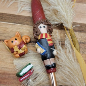 Clever Witch Ergonomic Crochet Hook, Handmade Crochet Hook, Polymer Clay Crochet Hook, Witches and Wizards, custom sizes and brand of hook