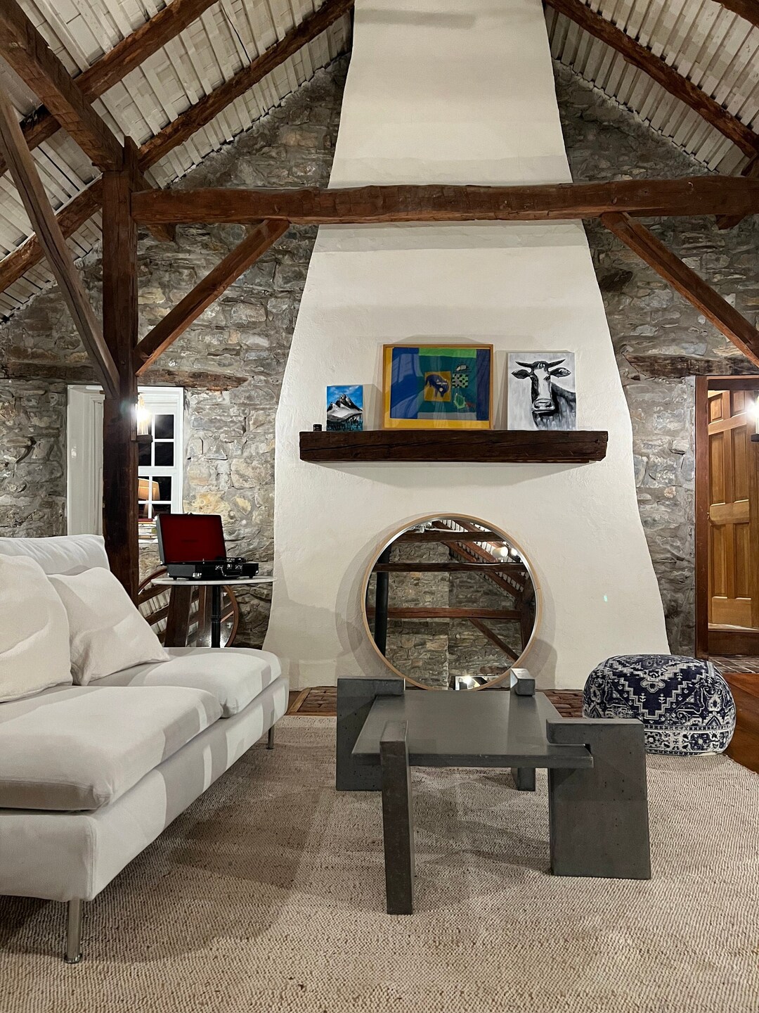 Charcoal Gray Leo Coffee Table Etsy