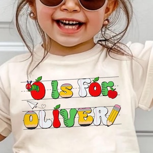 Personalized Alphabet Back To School Shirt: Custom Kids Tee
