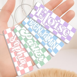 Personalized Kids Name Bag Tag, Backpack Name Tag, Cute Backpack Alphabet Name Tag, First Day Of School Kids Bag Tag Gift, Lunch Box Tag