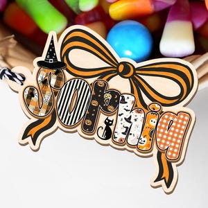 Personalized Halloween Boo Basket Tag, Boo Basket Name Tag for Kids, Candy Basket Decor, Spooky Season Tag, Trick Or Treat Basket Decor