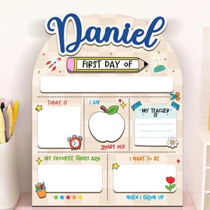 Custom First Day of School Sign: Reusable Photo Prop