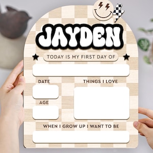 Personalized First & Last Day of School Sign: Reusable Photo Prop