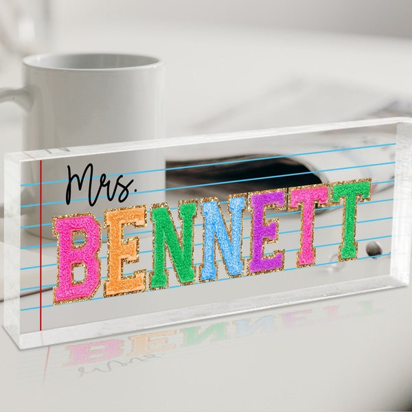 Custom Teacher Sign, Teacher Desk Name Plate, Classroom Decor, Teacher Gift Personalized, Teacher Name Sign, Back To School Gift For Teacher