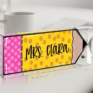 Customized Teacher Sign, Teacher Gifts, Teacher Appreciation Gift, Teacher Desk Name Plate, Personalized Gift For Teacher, Teacher Name Sign