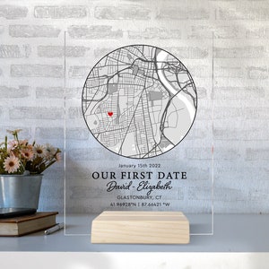Custom Map Plaque – Make Your First Date Cherished Forever! :  u/firstdate_gift