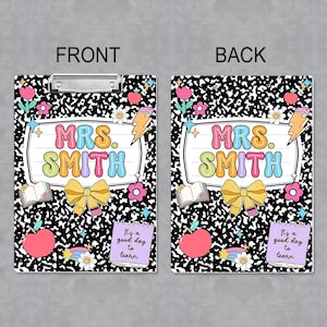 Personalized Teacher Clipboard: Custom Acrylic Composition Book image 6