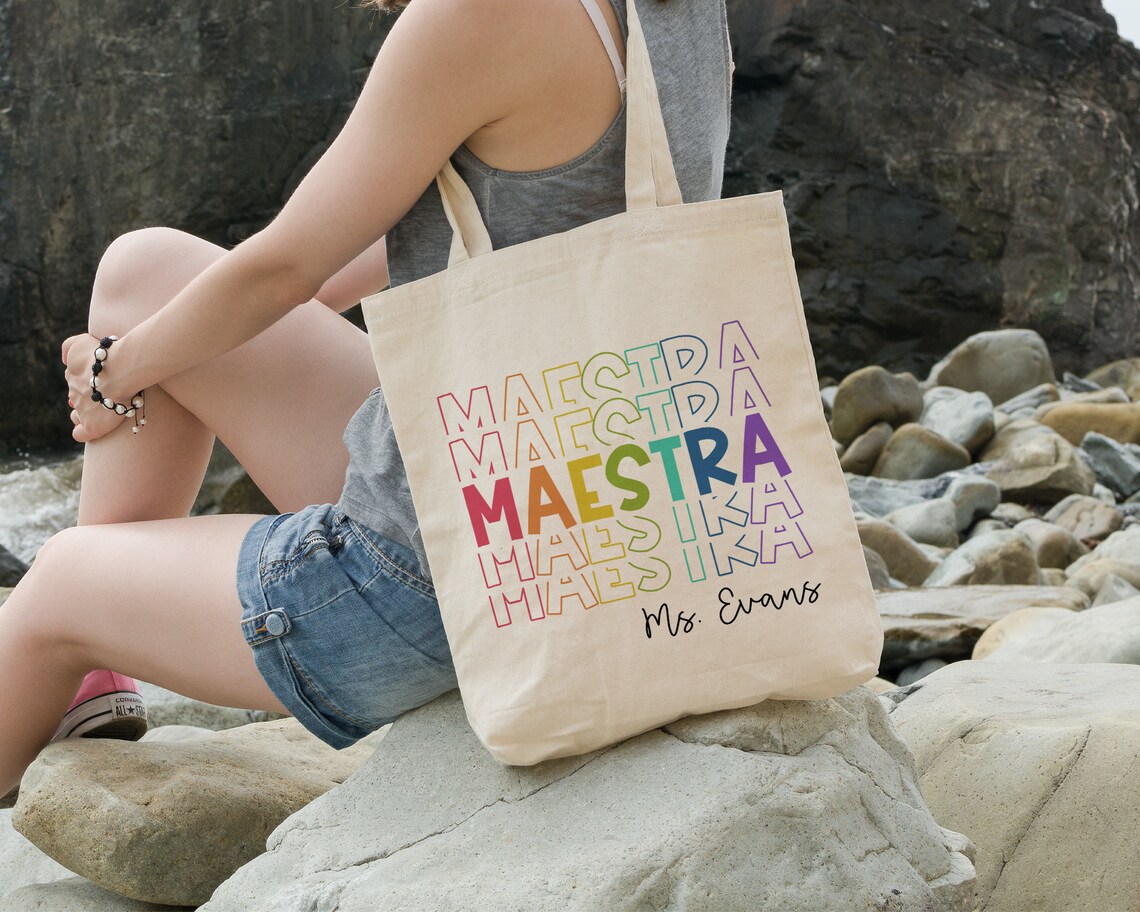 Maestra Gifts Spanish Teacher Gifts Maestra Tote Bag - Etsy