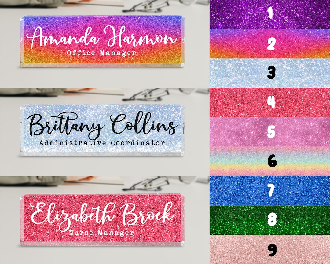 Custom Desk Name Plate, Office Desk Decor, Desk Name Sign, New Job Gift, Personalized Gifts for