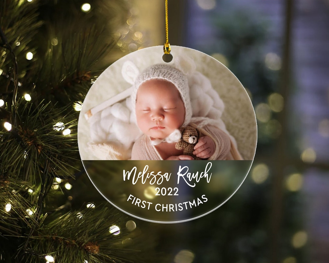 Personalized Baby First Christmas Ornament, Custom Baby Photo Ornament ...