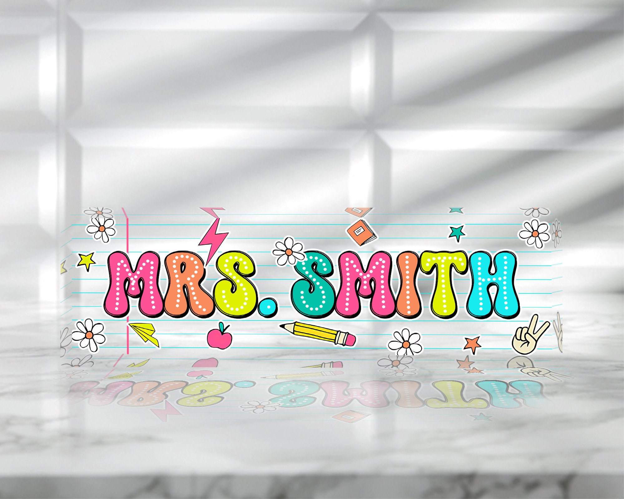 Back to School Gift, Teacher Desk Sign, Custom Teacher Desk Name Plate, Gift for Teacher, First Day of School Gift, Office Desk Decorations