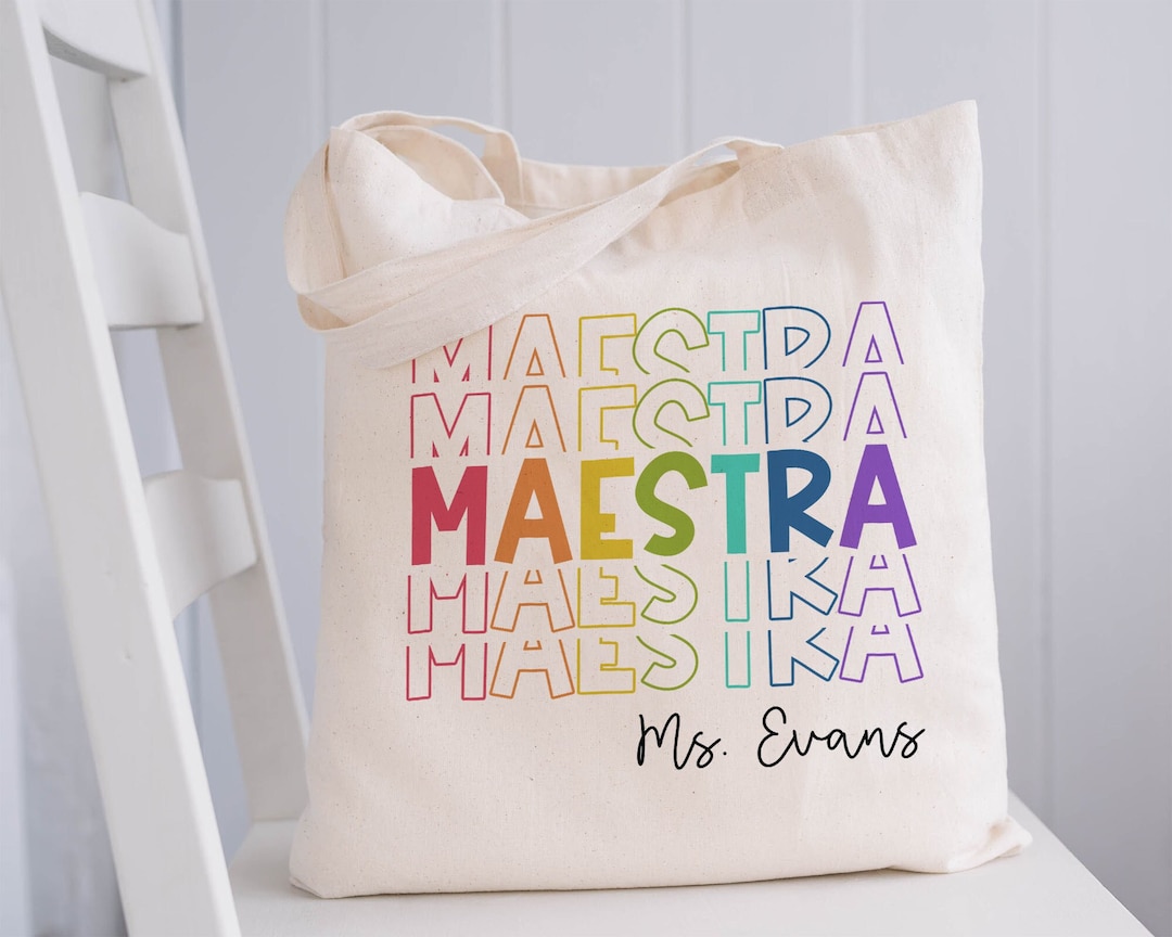 Maestra Gifts Spanish Teacher Gifts Maestra Tote Bag Etsy