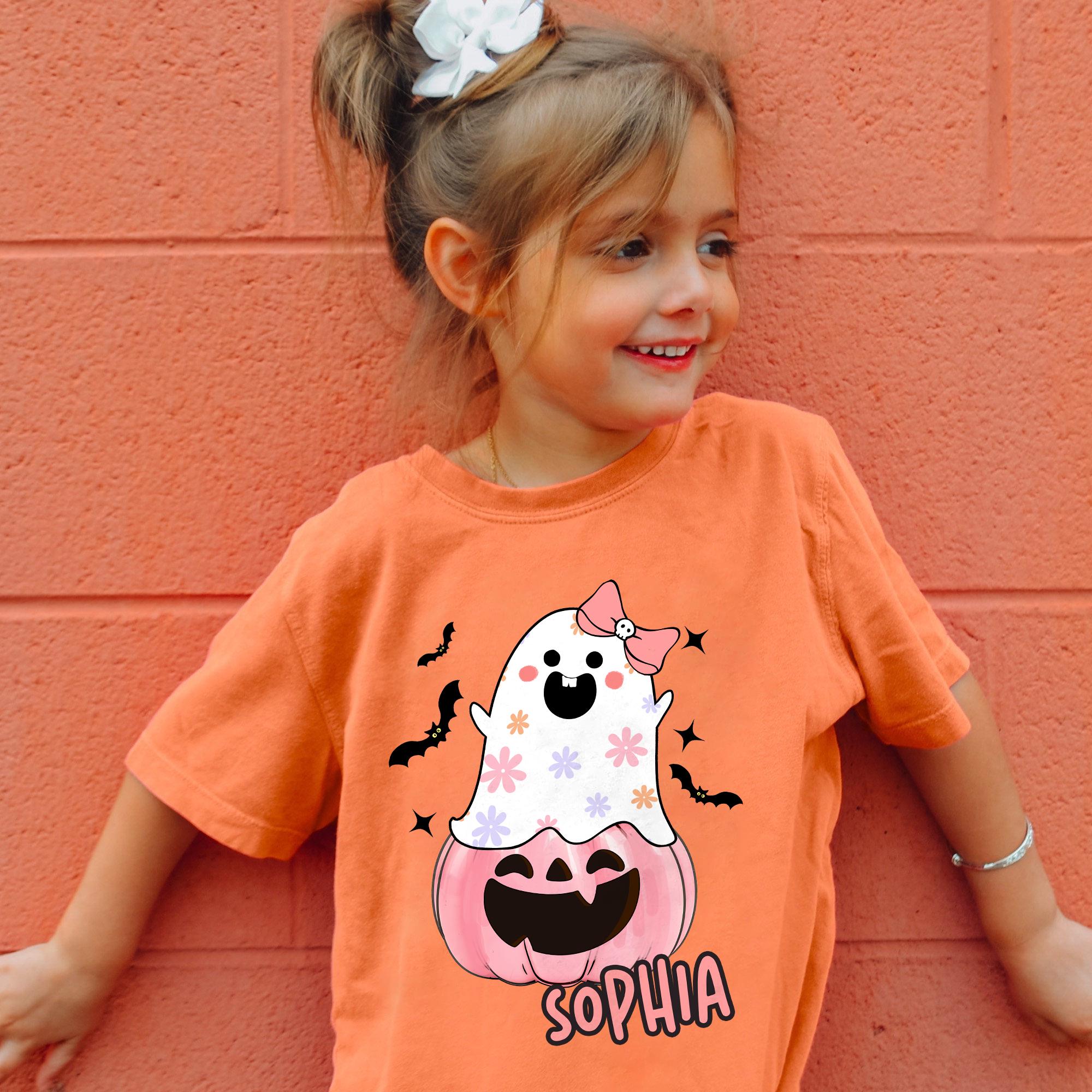 Kids Halloween Shirt, Custom name Halloween Shirt For Kid, Personalized Halloween Toddler Shirt, Girls Halloween Shirt, Halloween Squad