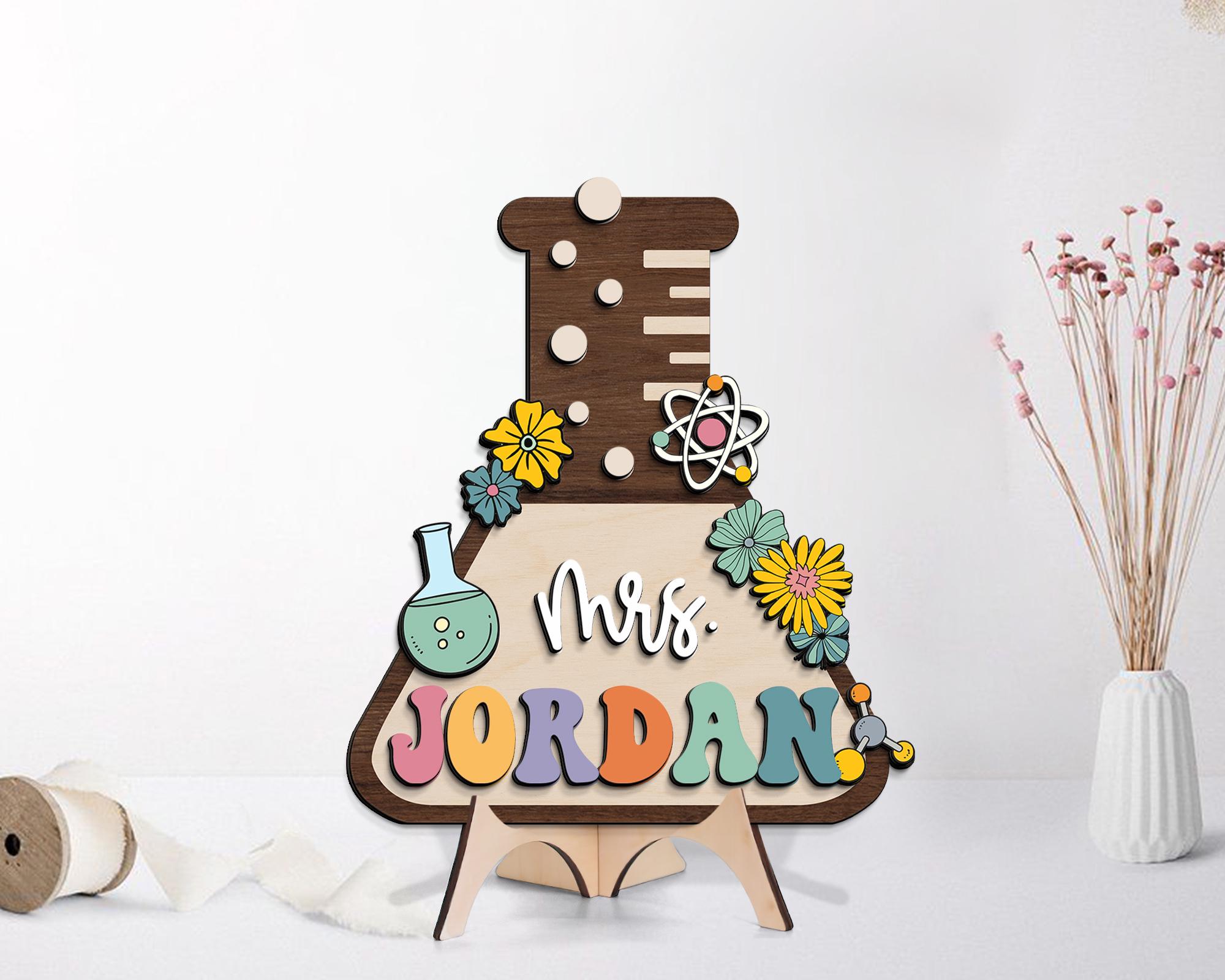 Personalized 3D Science Teacher Door Sign: Classroom Decor - Etsy