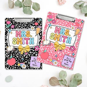 Personalized Teacher Clipboard: Custom Acrylic Composition Book image 2