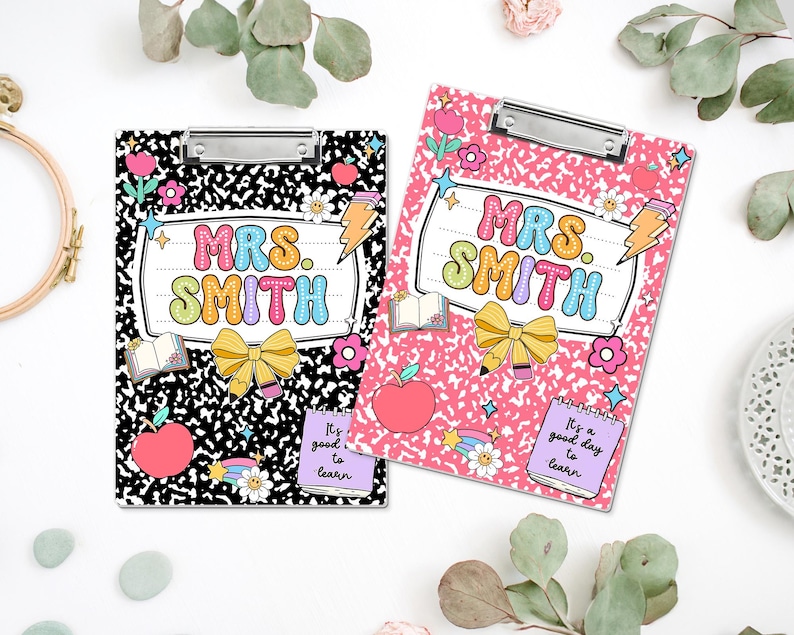 Personalized Teacher Clipboard: Custom Acrylic Composition Book image 2