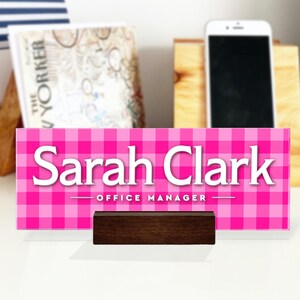 Personalized Acrylic Desk Name Plate: Teacher Coworker Gift zdjęcie 6
