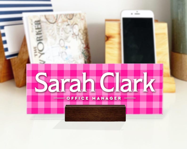 Personalized Acrylic Desk Name Plate: Teacher Coworker Gift zdjęcie 6