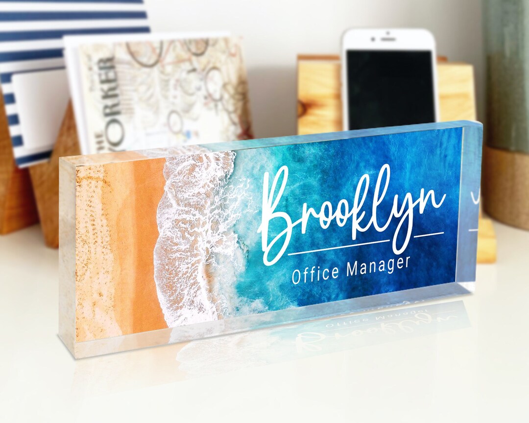 Personalized Desk Name Plate, Custom Office Decor, Desk Sign, Office