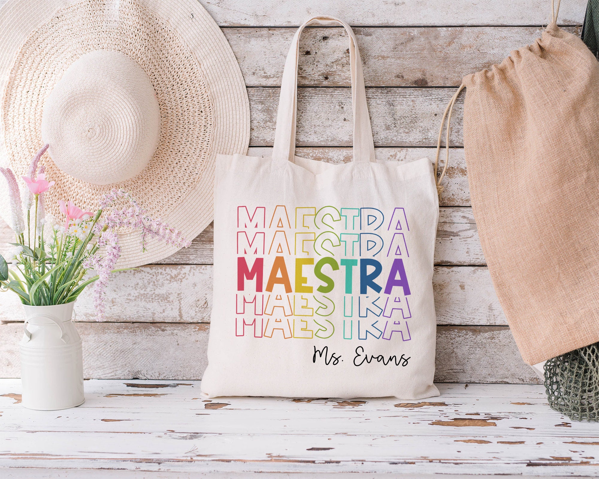 Maestra Gifts Spanish Teacher Gifts Maestra Tote Bag - Etsy