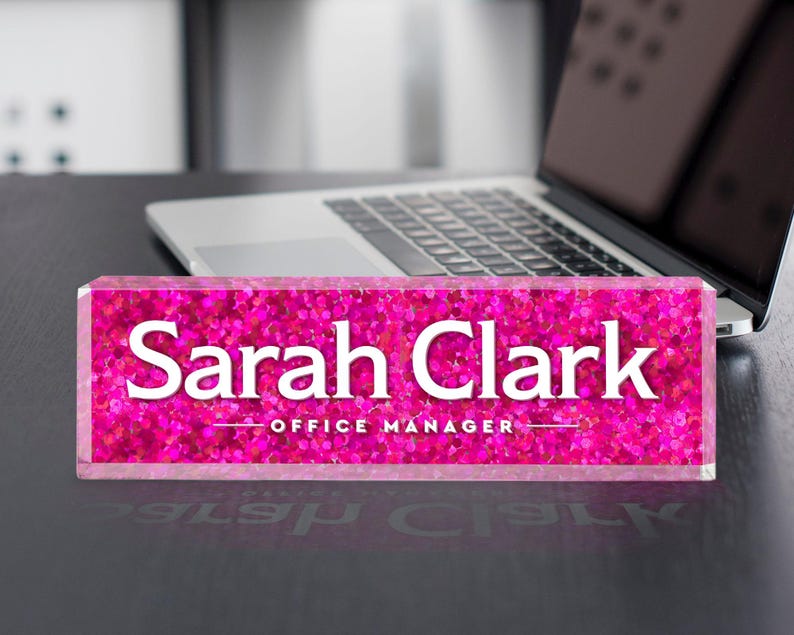 Personalized Acrylic Desk Name Plate: Teacher Coworker Gift zdjęcie 9