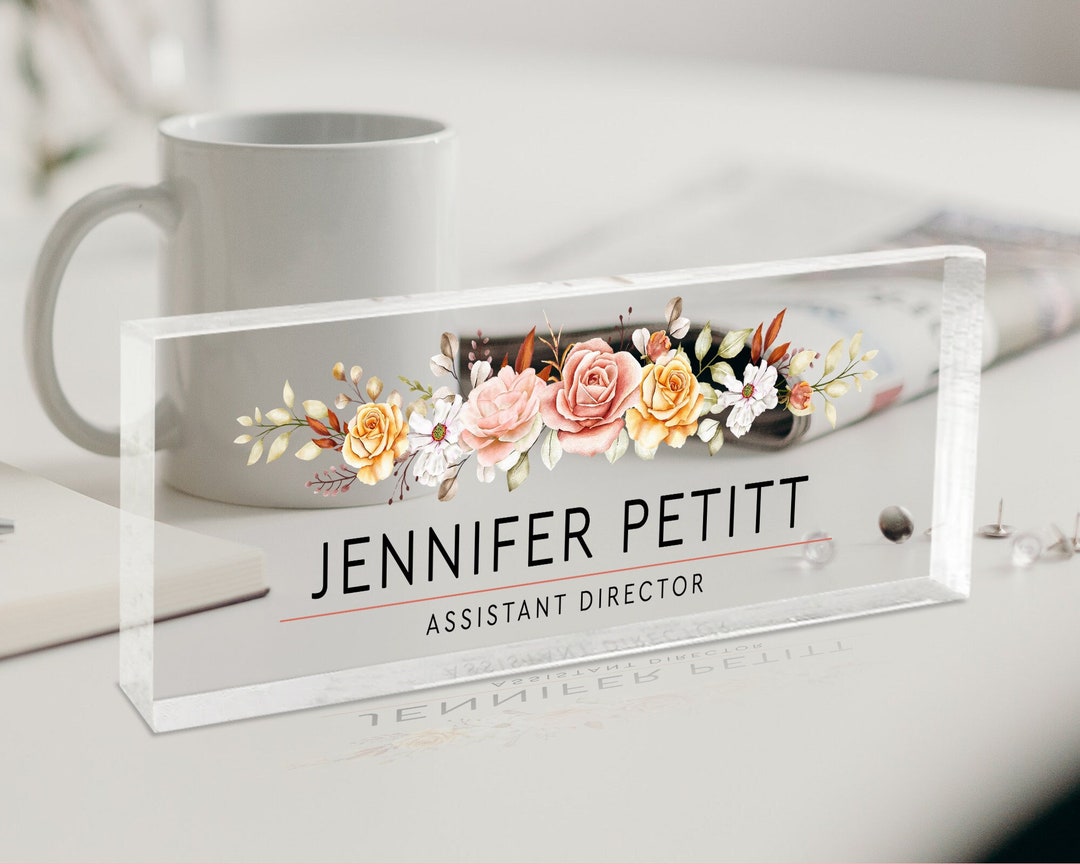 Personalized Desk Name Plate, Office Desk Decor, Office Decor, Custom