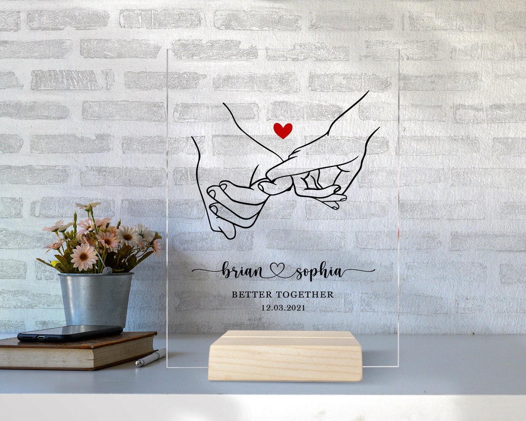 Personalized Couple Photo Puzzle Acrylic Plaque - Gift Idea for Couple - The Day I Met You
