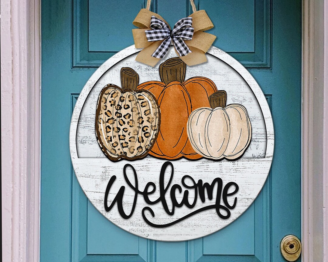 Fall Door Hanger, Fall Door Sign, Fall Decor, Autumn Door Sign, Hell