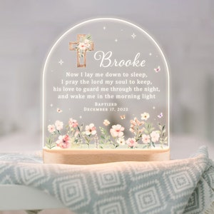 Baptism Gift, Baby Gift Personalized, Baptism Night Light, Baby Night Lamp, Nursery Decor, Christening Gift For Baby Girl, Dedicated Gift image 5