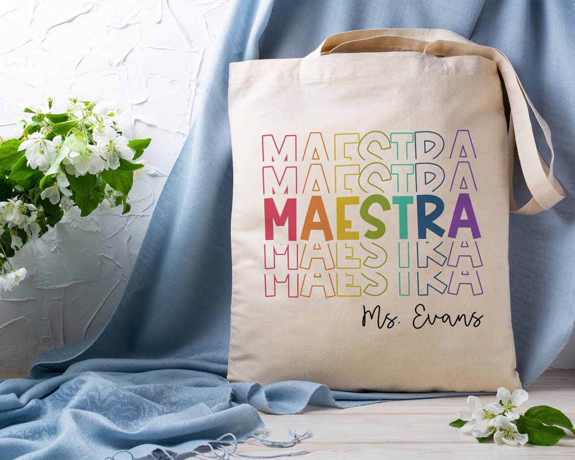 Maestra Gifts Spanish Teacher Gifts Maestra Tote Bag - Etsy