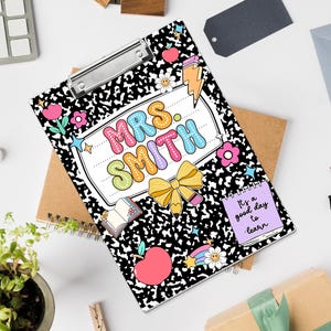 Personalized Teacher Clipboard: Custom Acrylic Composition Book image 4