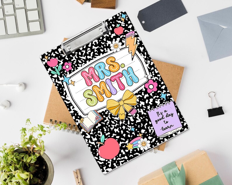 Personalized Teacher Clipboard: Custom Acrylic Composition Book image 4
